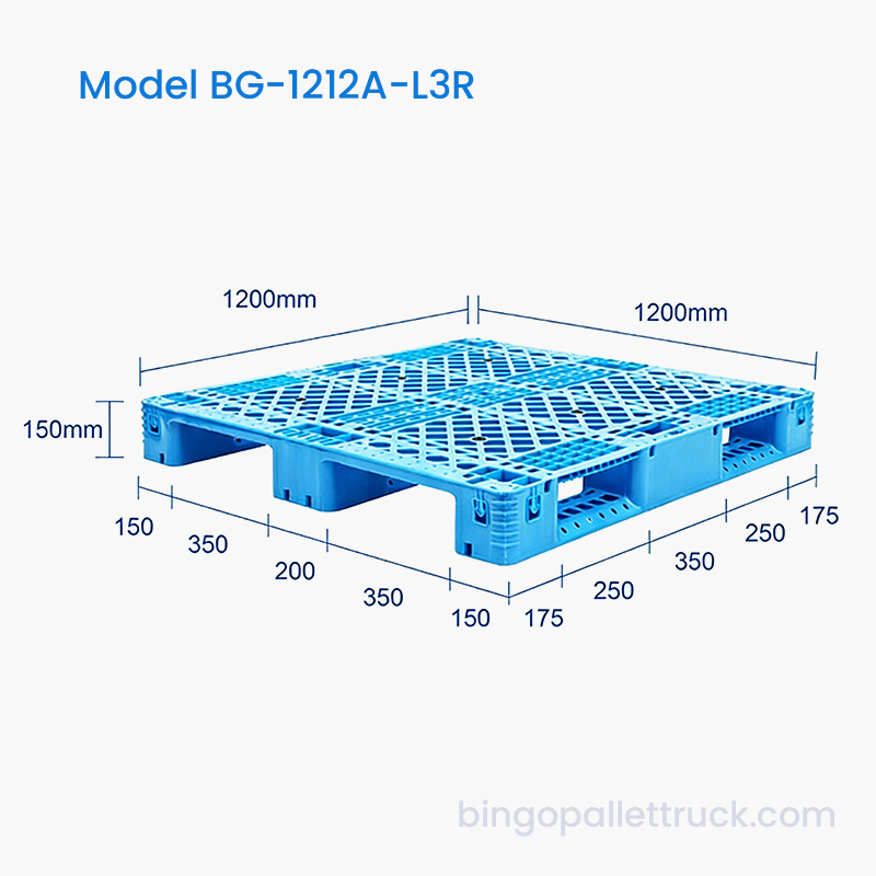 Nákladově efektivní 1200x1200mm 3chodná paleta s ocelovými tyčemi a spolehlivou nosností