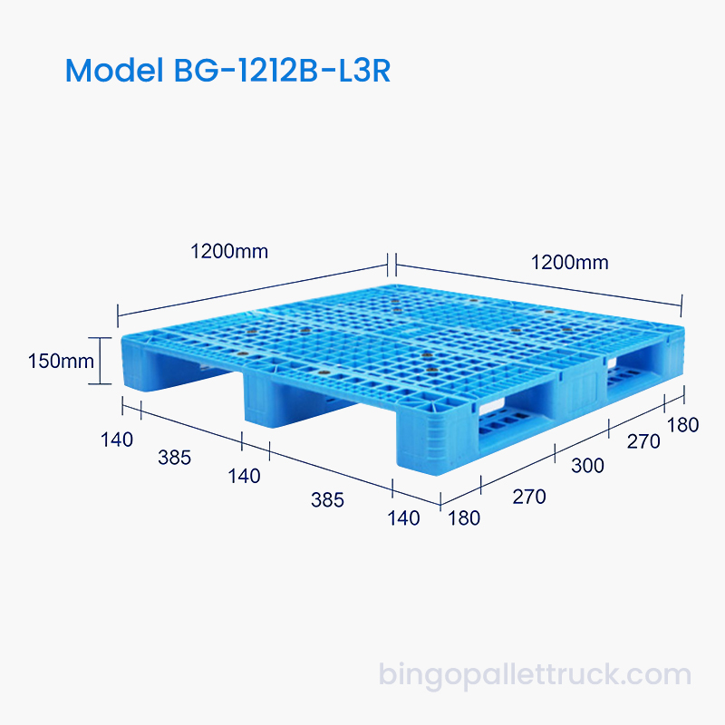 Jednotná paleta 1200 x 1200 mm s ocelovými tyčemi ideální pro automatizované skladové systémy