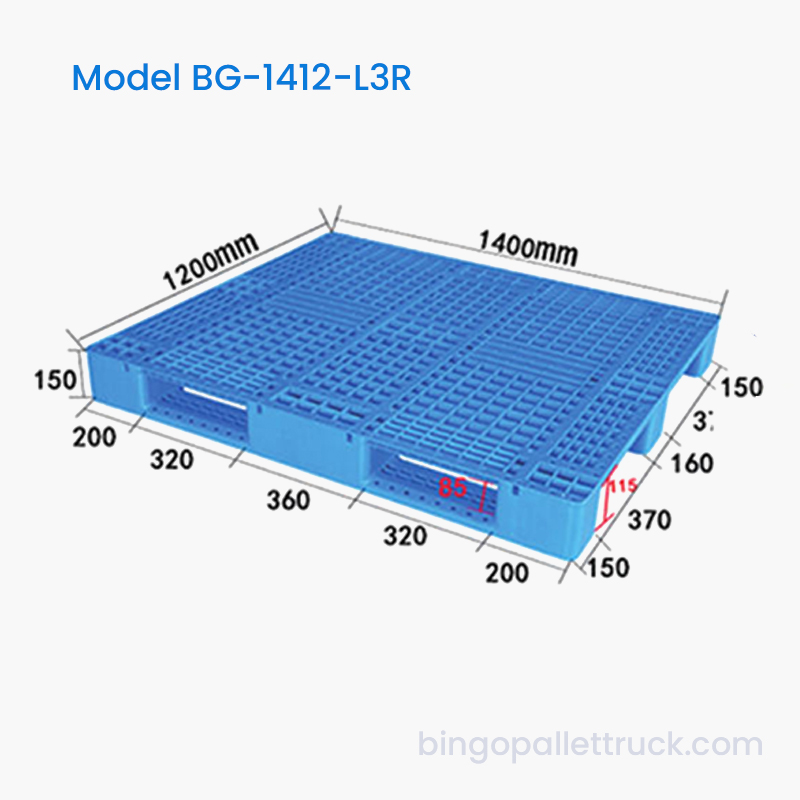Lehká paleta 1 400 x 1 200 mm s dynamickou kapacitou 1 000 kg pro distribuci