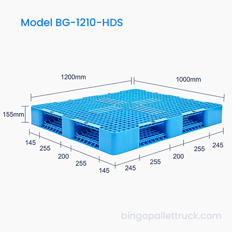 Oboustranná plastová paleta 1200 x 1000 mm pro těžkou logistiku