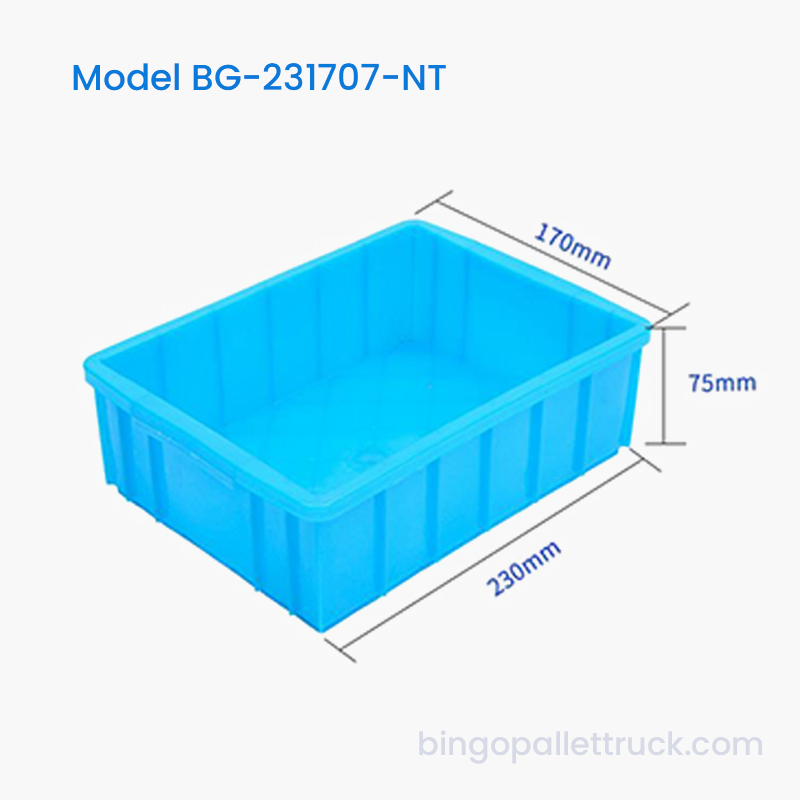 2L HDPE nestability plastový přepravní box pro malé části strojů